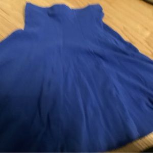 Royal blue ribbed skirt